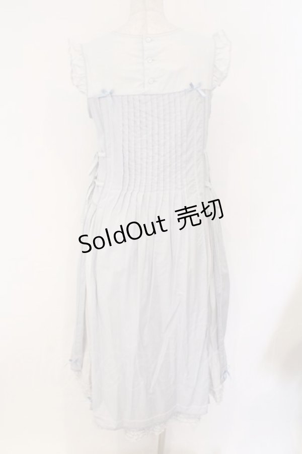 画像5: PINK HOUSE / 配色ローンレイヤードワンピース  サックス O-26-03-19-085-LO-OP-OW-OS (5)