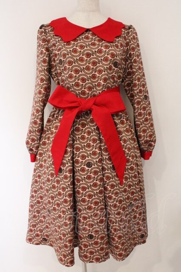 画像1: Q-pot. / Jam Tomorrowパフスリーブワンピース M ピンク O-26-03-19-086-QP-OP-OW-OS (1)