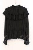 画像4: alcali / フロッキードットダブルフリルブラウス  クロ O-26-03-19-087-LO-BL-OW-OS (4)