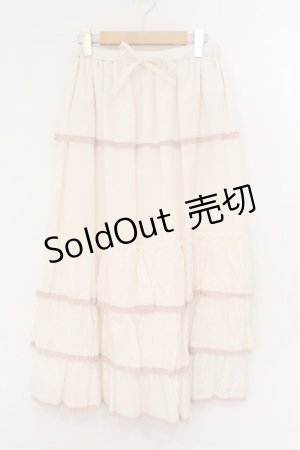 画像: alcali / コットンローンレースAラインギャザーフリルスカート  キナリ O-26-03-19-089-LO-SK-OW-OS