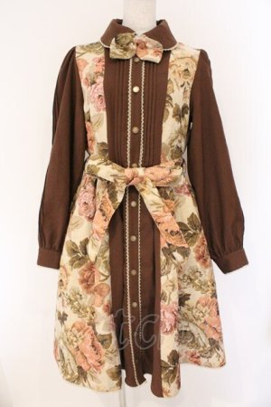 画像: Kurumi Collaboration / TT*KRMゴブランジャンパースカート L ベージュ×ブラウン O-26-03-19-092-GO-OP-IG-OS