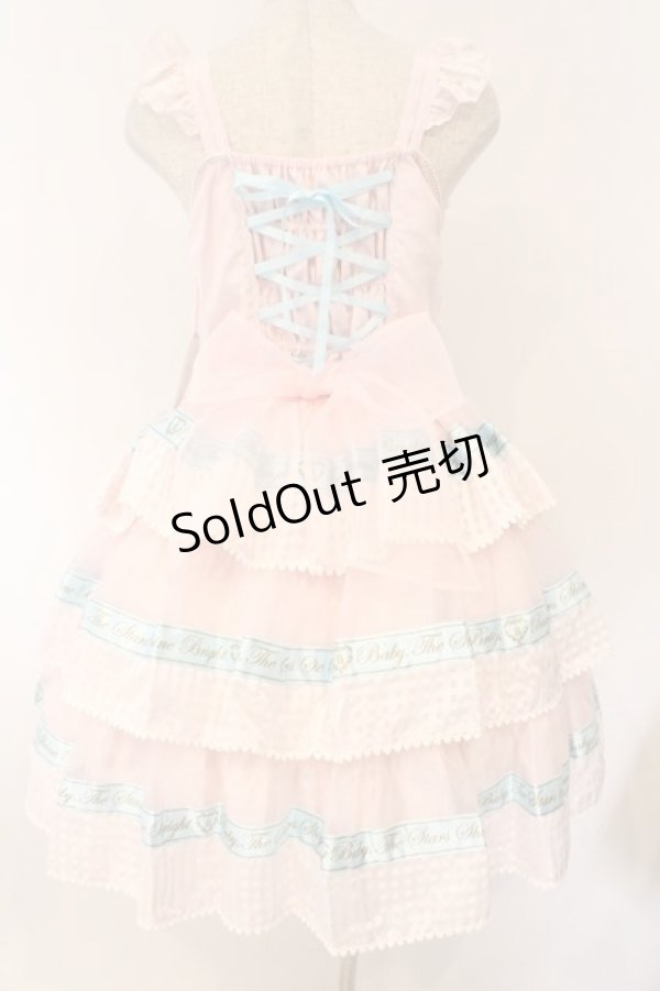 画像6: BABY,THE STARS SHINE BRIGHT / Sweet Best Wishesジャンパースカート  ピンク×サックス O-26-03-19-093-BA-OP-IG-OS (6)