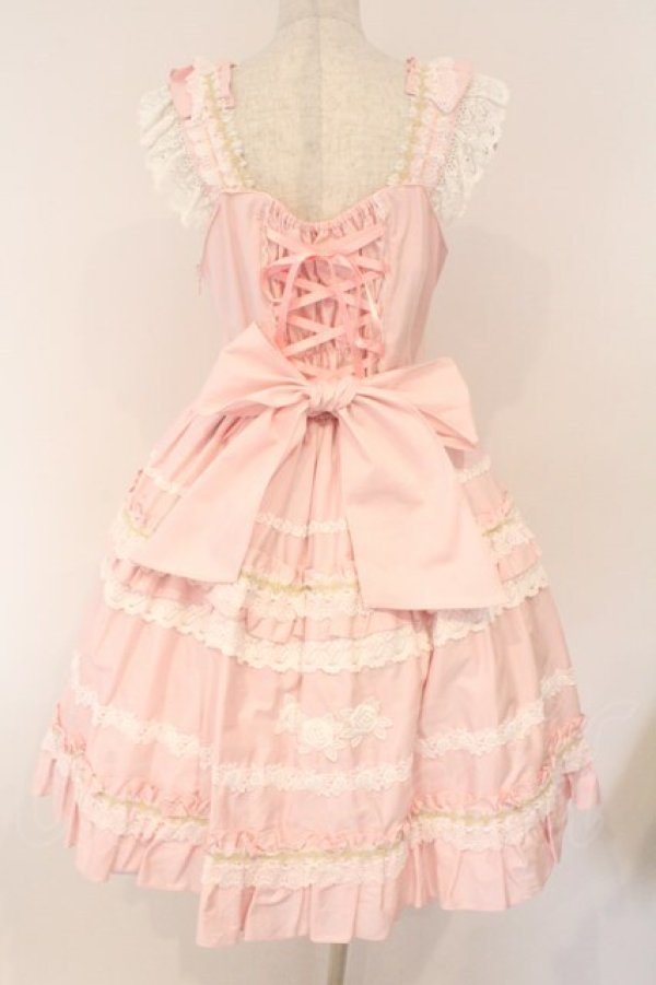 画像7: BABY,THE STARS SHINE BRIGHT / Rose Lace Rococoジャンパースカート  ピンク O-26-03-19-094-BA-OP-IG-OS (7)