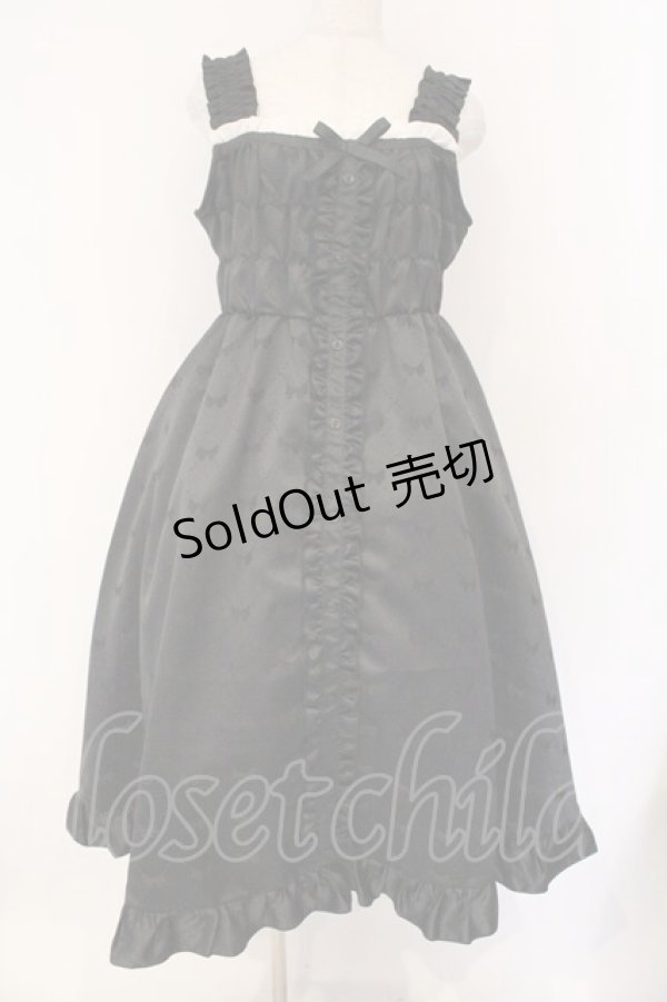画像1: Cherirulu Chocola / TT*MINリボンジャンパースカート M クロ O-26-03-19-095-GO-OP-IG-OS (1)