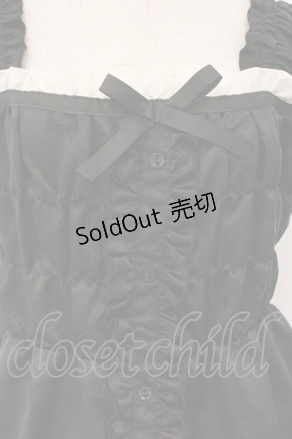 画像2: Cherirulu Chocola / TT*MINリボンジャンパースカート M クロ O-26-03-19-095-GO-OP-IG-OS (2)