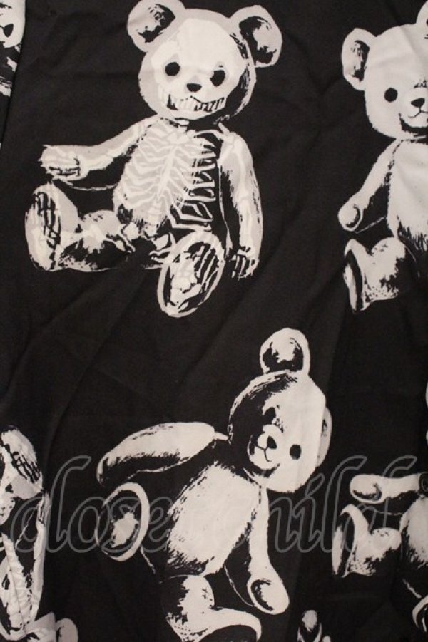 画像2: Drug Honey / スケルトンテディ半袖シャツ  ブラック O-26-03-19-011-PU-BL-IG-OS (2)