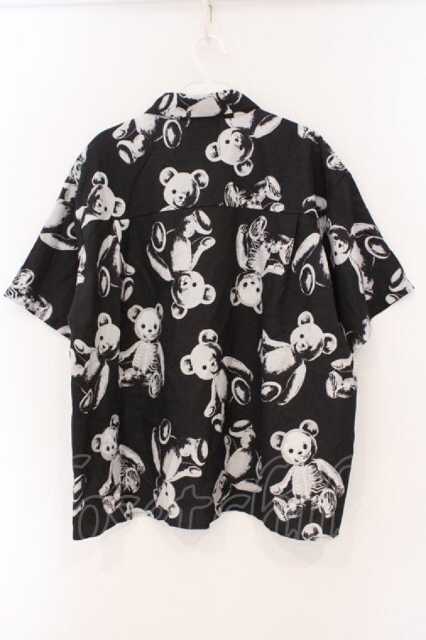 画像3: Drug Honey / スケルトンテディ半袖シャツ  ブラック O-26-03-19-011-PU-BL-IG-OS (3)