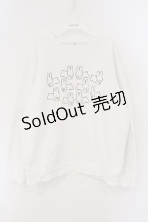 画像: merry jenny / うさぎいっぱいトレーナー F シロ O-26-03-19-002-LO-TO-OW-OS