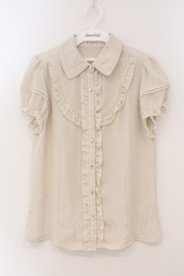 画像1: axes femme / レース襟付きフリルブラウス  アイボリー O-26-03-19-012-AX-BL-IG-OS (1)