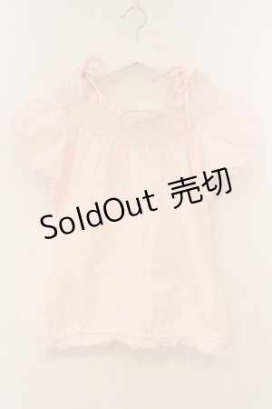 画像: TRALALA / カットワークオフショルブラウス  ピンク O-26-03-19-013-LO-BL-OW-OS