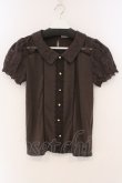 画像1: axes femme / レース使いブラウス風プルオーバー M ブラウン O-26-03-19-019-AX-TO-OW-OS (1)
