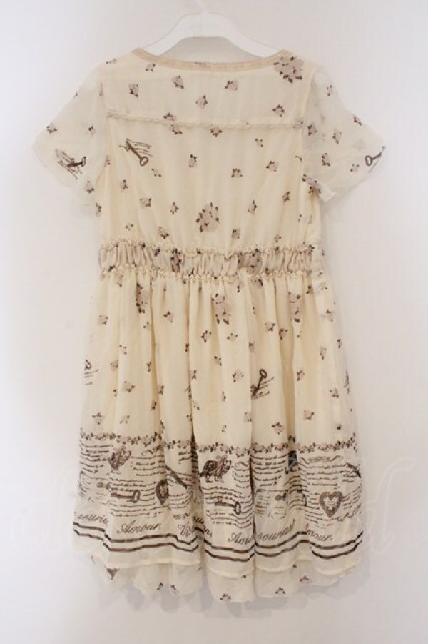 画像4: axes femme / 鍵ptシフォンワンピース M キナリ O-26-03-19-021-AX-OP-OW-OS (4)