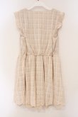 画像3: axes femme / シフォンチェックノースリワンピース M キナリ O-26-03-19-023-AX-OP-OW-OS (3)