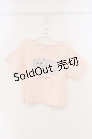 画像: E hyphen world gallery / ねこptTシャツ F ピンク O-26-03-19-024-LO-TO-OW-OS
