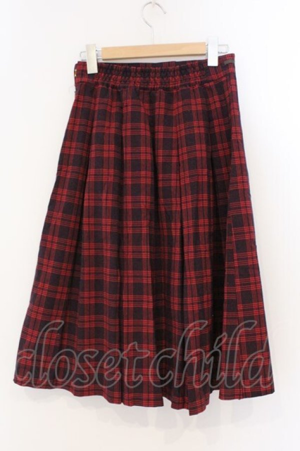 画像2: Fi.n.t / チェックプリーツスカート F アカ O-26-03-19-003-CA-SK-OW-OS (2)