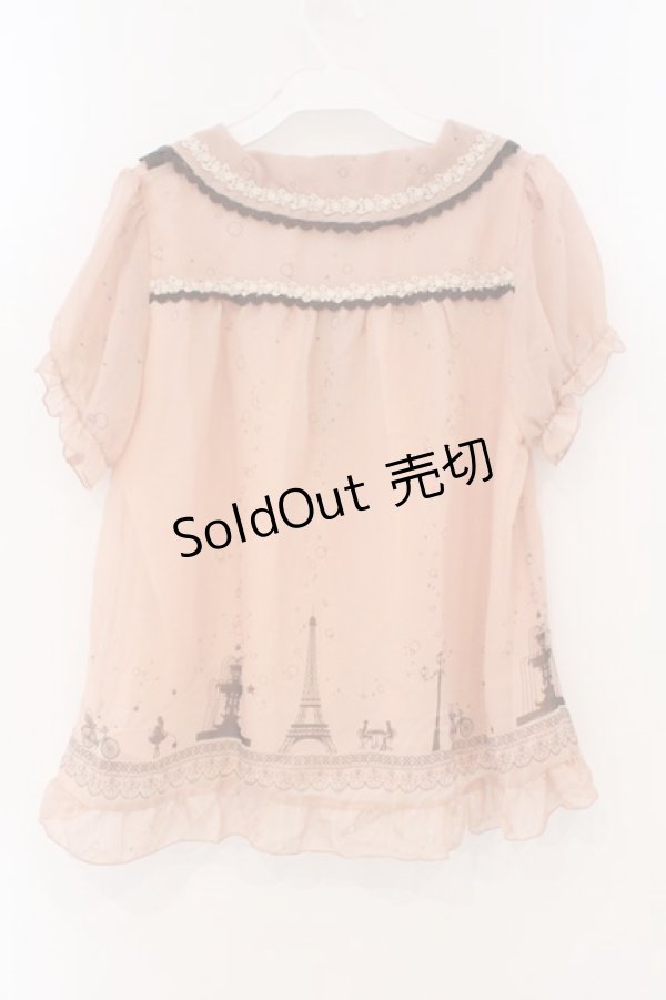 画像3: axes femme / メルヘン柄ブラウス風プルオーバー M ピンク O-26-03-19-025-AX-TO-OW-OS (3)