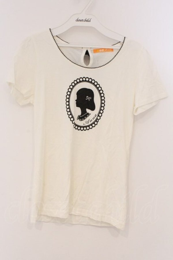 画像1: Fi.n.t / カメオptTシャツ F アイボリー O-26-03-19-026-CA-TO-OW-OS (1)