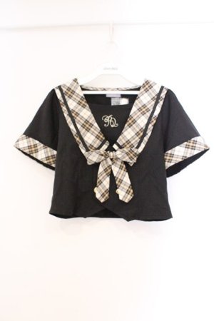 画像: axes femme POETIQUE / ダブルボタンセーラーブラウス  クロ O-26-03-21-032-AX-BL-IG-OS