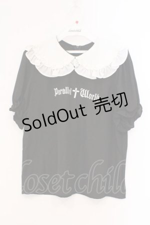 画像: Jamie エーエヌケー / ゴシックロゴブラウス M クロ×シロ O-26-03-21-035-LO-BL-OW-OS