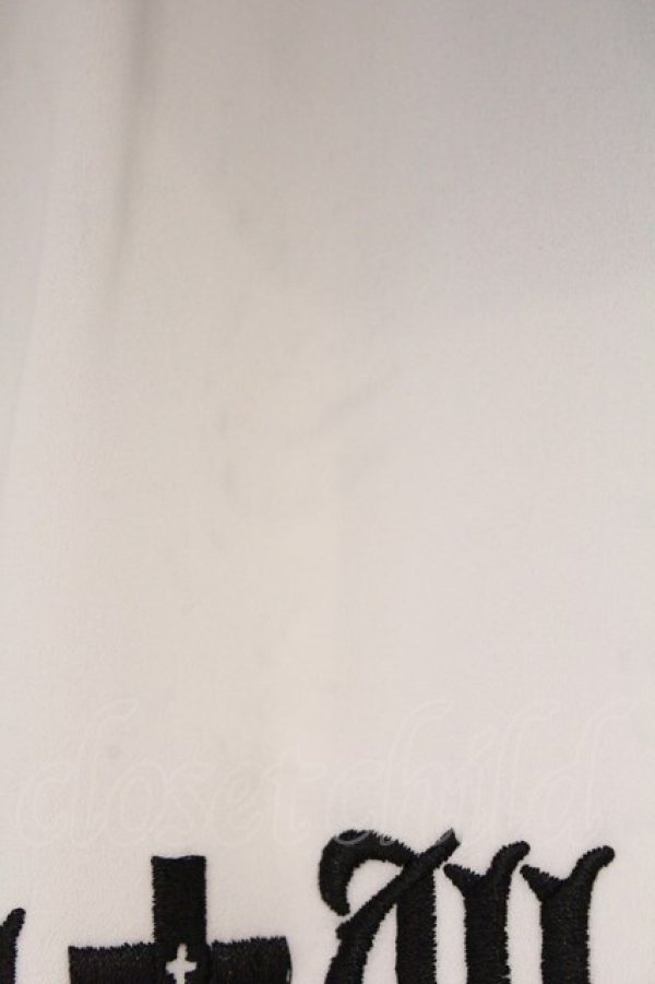 画像3: Jamie エーエヌケー / ゴシックロゴブラウス M シロ×クロ O-26-03-21-036-LO-BL-OW-OS (3)