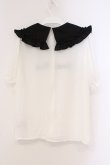 画像4: Jamie エーエヌケー / ゴシックロゴブラウス M シロ×クロ O-26-03-21-036-LO-BL-OW-OS (4)
