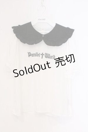 画像: Jamie エーエヌケー / ゴシックロゴブラウス M シロ×クロ O-26-03-21-039-LO-BL-OW-OS