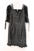 画像1: Jamie エーエヌケー / 袖レースドッキング合皮ワンピース M クロ O-26-03-21-048-LO-OP-OW-OS (1)