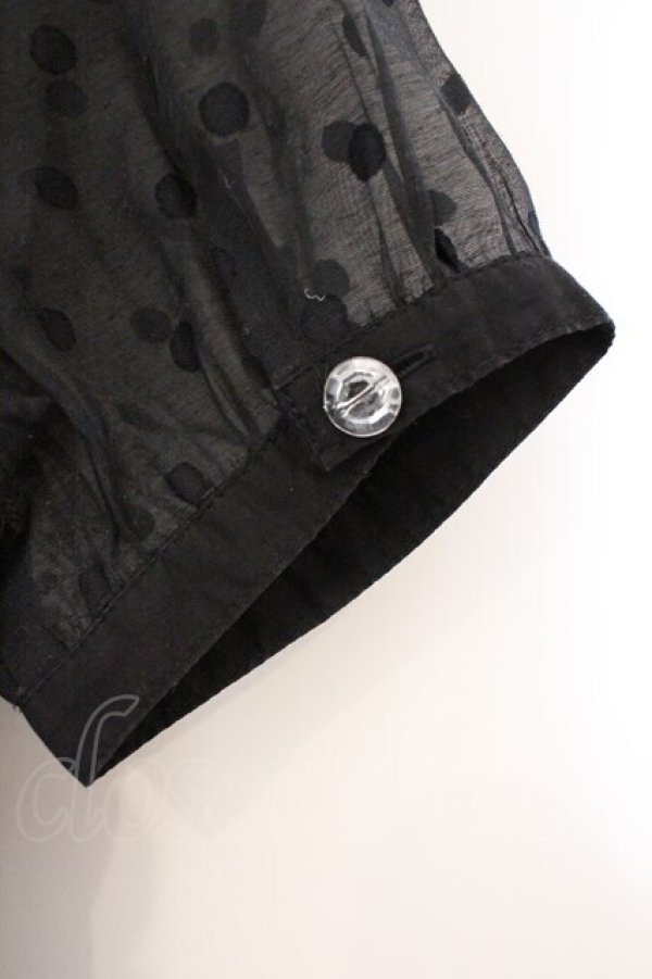 画像3: Ank Rouge / 水玉チュール切り替えブラウス M クロ O-26-03-21-051-CA-BL-OW-OS (3)