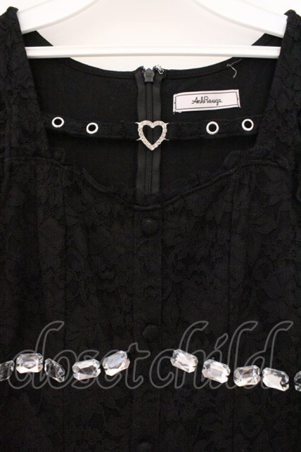 画像2: Ank Rouge / レースオフショルマーメイドワンピース M クロ O-26-03-21-053-CA-OP-OW-OS (2)