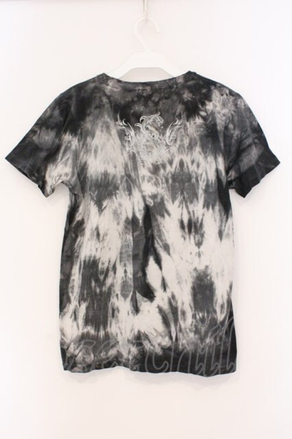 画像3: Sixh / トライバルタイダイTシャツ S ブラック O-26-03-21-055-HN-TO-OW-OS (3)