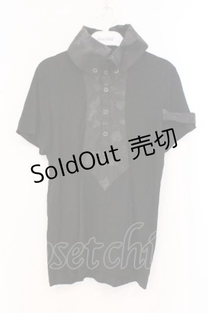 画像: STEAM / ギアptブラウス風Tシャツ  ブラック O-26-03-21-057-HN-TO-OW-OS