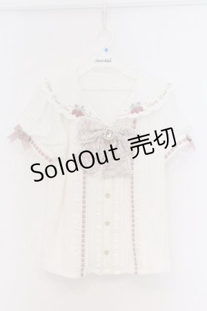 画像: LIZ LISA / ストロベリー刺繍セーラーリブブラウス 0 シロ O-26-03-21-1029-LO-TO-OW-OS