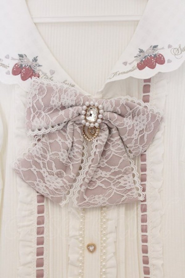 画像2: LIZ LISA / ストロベリー刺繍セーラーリブブラウス 0 シロ O-26-03-21-1029-LO-TO-OW-OS (2)