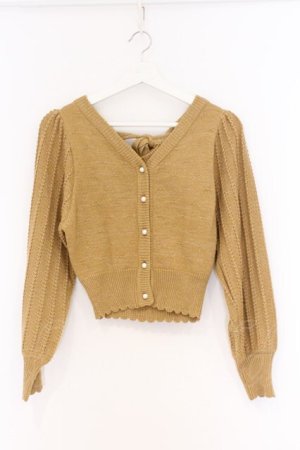 画像: LIZ LISA / 2wayショートニットカーディガン 0 マスタード O-26-03-21-1030-LO-TO-OW-OS