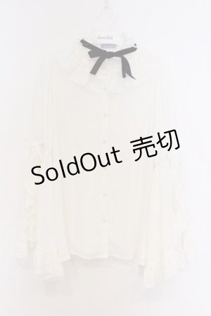 画像: axes femme kawaii / 姫袖フリルブラウス M キナリ O-26-03-21-1034-AX-BL-OW-OS