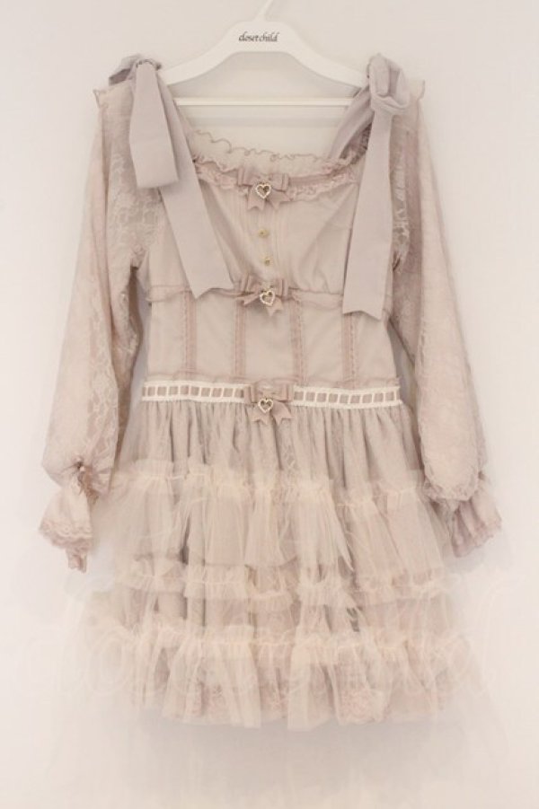 画像1: LIZ LISA / チュールフリルワンピース 0 ピンク O-26-03-21-1043-LO-OP-OW-OS (1)