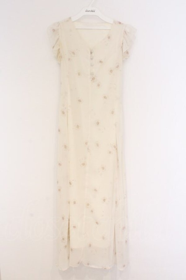 画像1: An MILLE / 花柄シフォンワンピース  アイボリー O-26-03-21-1044-EL-OP-OW-OS (1)