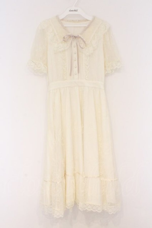 画像1: Honey Cinnamon / Mieux セーラーカラーレースワンピース F アイボリー O-26-03-21-1046-LO-OP-OW-OS (1)