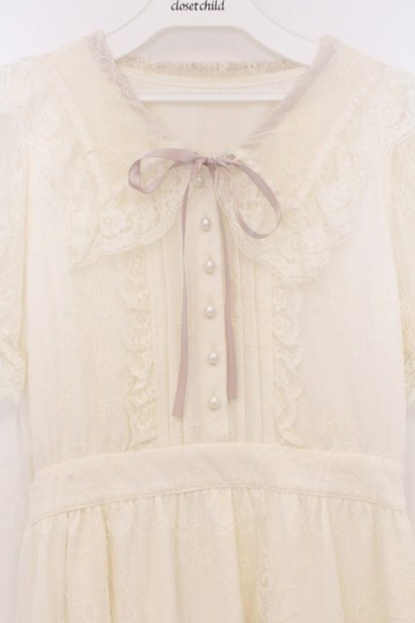 画像2: Honey Cinnamon / Mieux セーラーカラーレースワンピース F アイボリー O-26-03-21-1046-LO-OP-OW-OS (2)