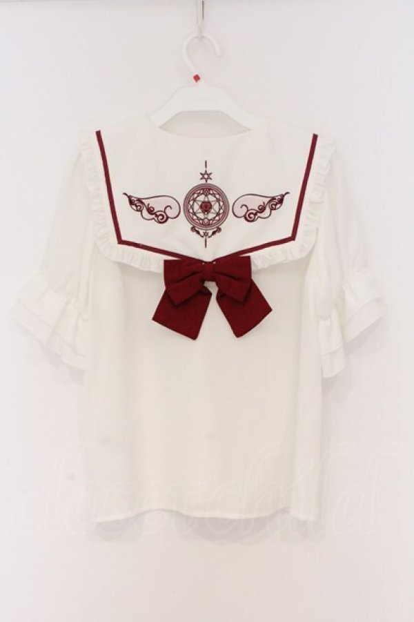 画像3: Amavel / Magical Tarotフリルブラウス F シロ×ピンク O-26-03-21-1049-CA-BL-OW-OS (3)