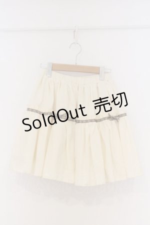 画像: DearMyLove / パニエにもなる ギンガムリボンorオーガンジー リバーシブルチュチュスカート M アイボリー O-26-03-21-1051-EL-SK-OW-OS