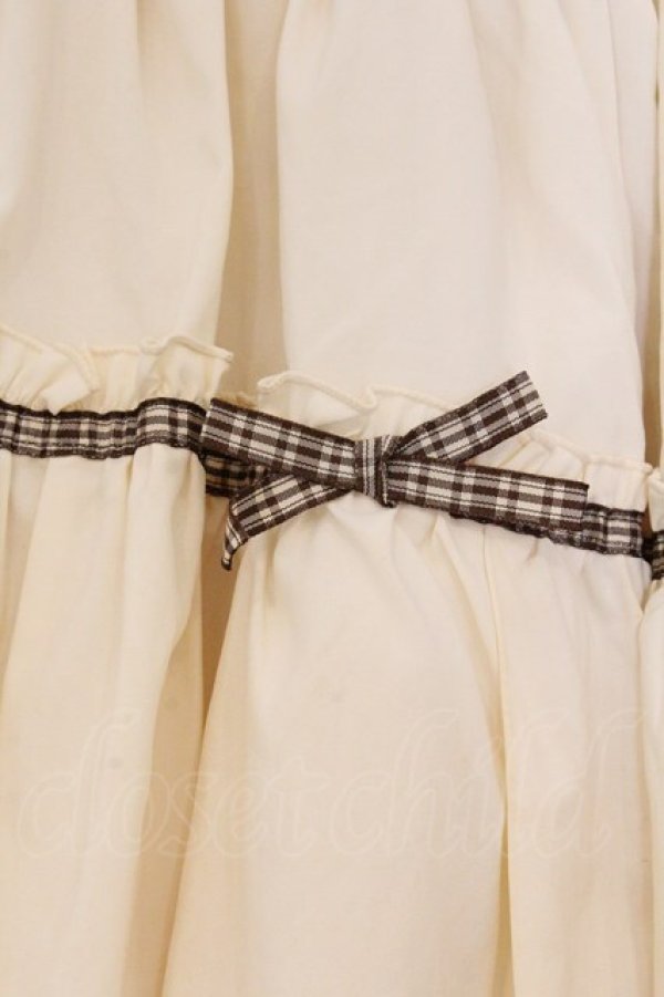 画像2: DearMyLove / パニエにもなる ギンガムリボンorオーガンジー リバーシブルチュチュスカート M アイボリー O-26-03-21-1051-EL-SK-OW-OS (2)