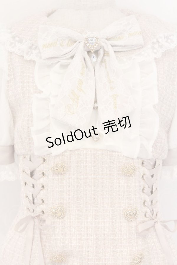 画像2: LIZ LISA / メッセージリボンツイードセットアップ 0 ピンク O-26-03-21-1006-LO-OP-OW-OS (2)