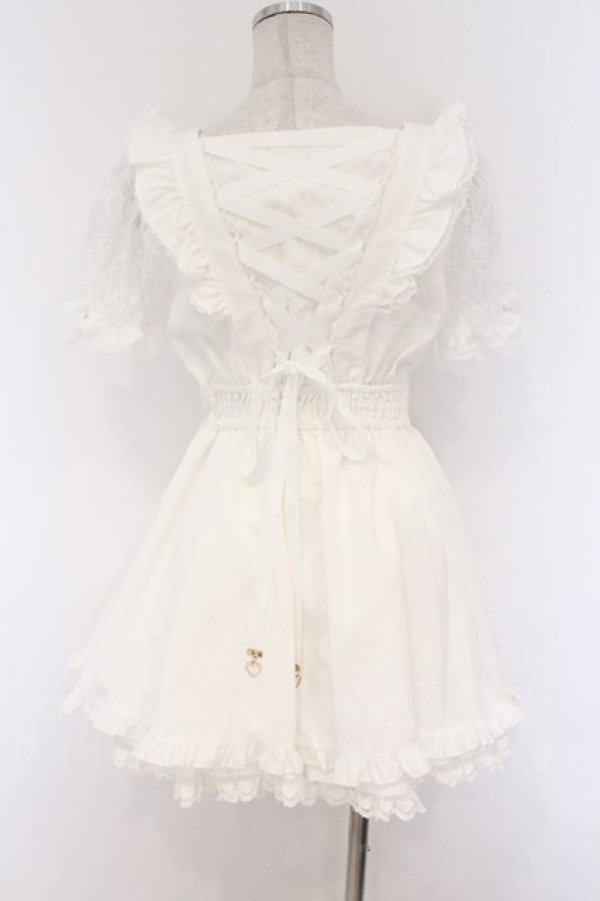 画像4: LIZ LISA / フロントカシュクールBIGリボンセットアップ 0 シロ O-26-03-21-1001-LO-OP-OW-OS (4)