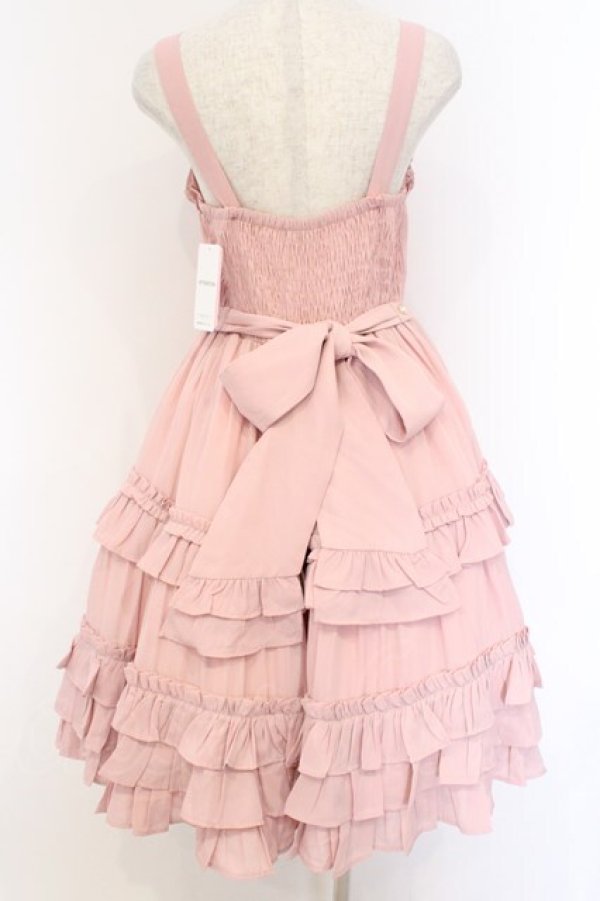 画像4: Chalmiere / レースアップフリルジャンスカ  ピンク O-26-03-21-1011-0-OP-IG-OS (4)