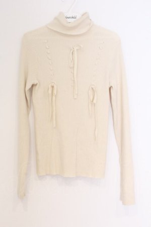 画像: merry jenny / リボンリボンリボンニット  アイボリー O-26-03-21-1015-LO-TO-IG-OS