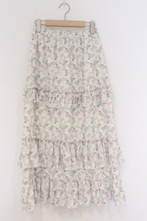 画像: merry jenny / flowerフリルスカート  オフシロ O-26-03-21-1016-LO-SK-IG-OS