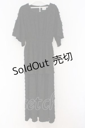 画像: merry jenny / フレアスリーブワンピース  クロ O-26-03-21-1018-LO-OP-IG-OS