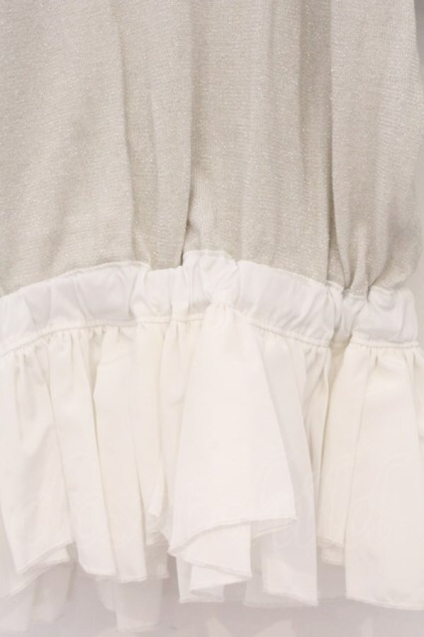 画像2: Fickle Bebe / グリッターペプラムニット 0 シロ O-26-03-21-1019-0-TO-IG-OS (2)