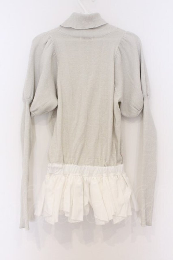 画像3: Fickle Bebe / グリッターペプラムニット 0 シロ O-26-03-21-1019-0-TO-IG-OS (3)